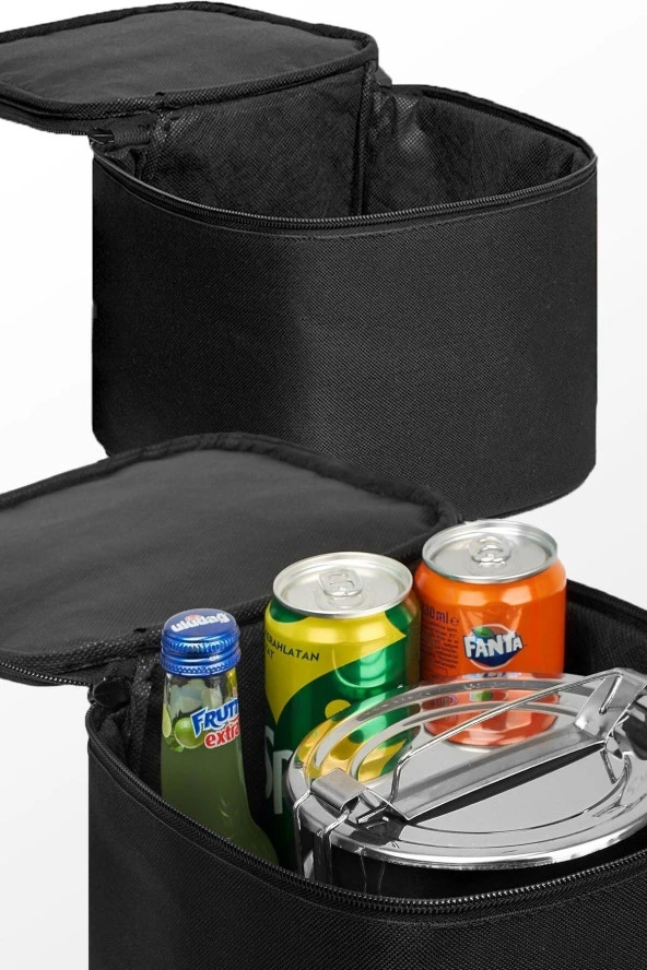 Yalıtımlı Beslenme Çantası Termal Sıcak Soğuk Tutucu Yemek Gıda Öğle Yemeği Taşıma Termosu - 3