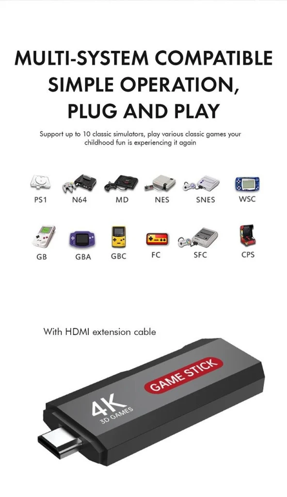 BYOZTEK X2 ANDROİD TV Game Retro Oyun Konsolu 8K HDR 5G 64GB 3D 4K HD M8  30000+ Games PS1/SFC/FC - 3