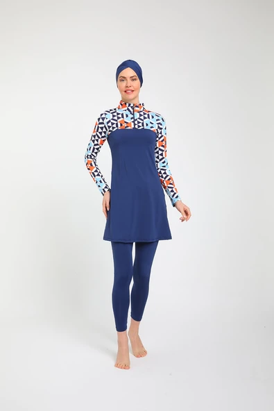 Chelly Kadın Likralı Tam Kapalı Tesettür Mayo S 3755 - 3