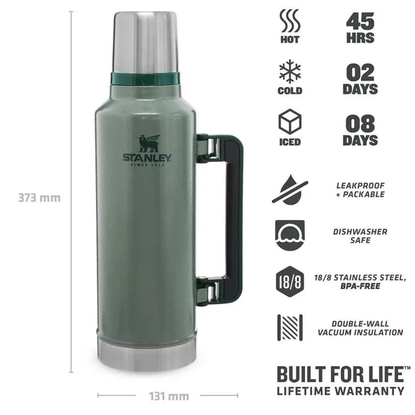 Stanley  2QT CLASSIC Termos BTL H.GREEN -EU - Resim 4