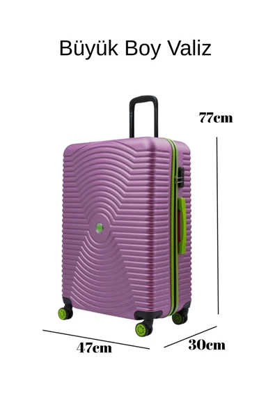 Büyük Boy Valiz 4x2 Teker Rose 1169 - Resim 2