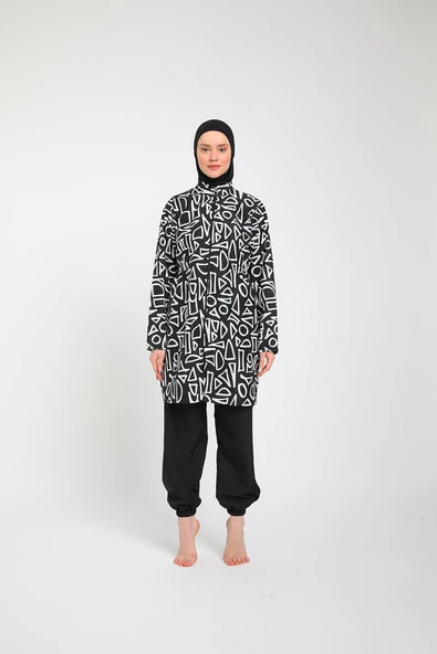 Chelly Kadın Fermuarlı Tam Kapalı Tesettür Mayo T 3810 - T 3815