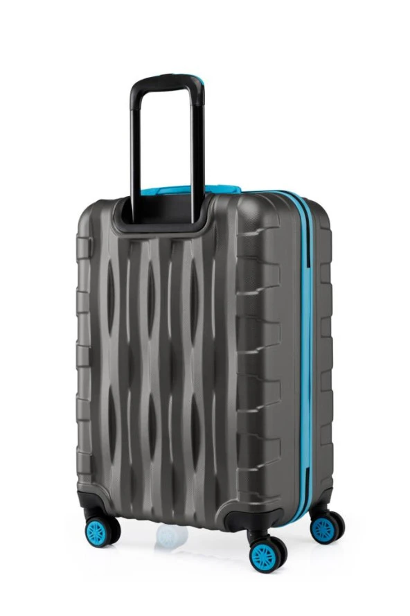 3'lü Valiz Seti Büyük Boy - Orta Boy - Kabin Boy Antrasit 1167 - Resim 3