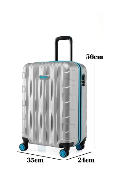 Kabin Boy Valiz 4x2 Teker Gri 1167 - Resim 2