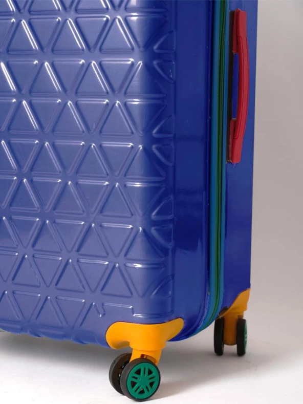 Kabin Boy %100 Polikarbon Valiz 4x2 Teker Lacivert 1089 - Resim 6