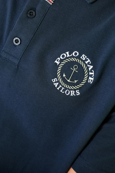 Erkek Relaxed Polo Yaka T-Shirt Petrol - 2