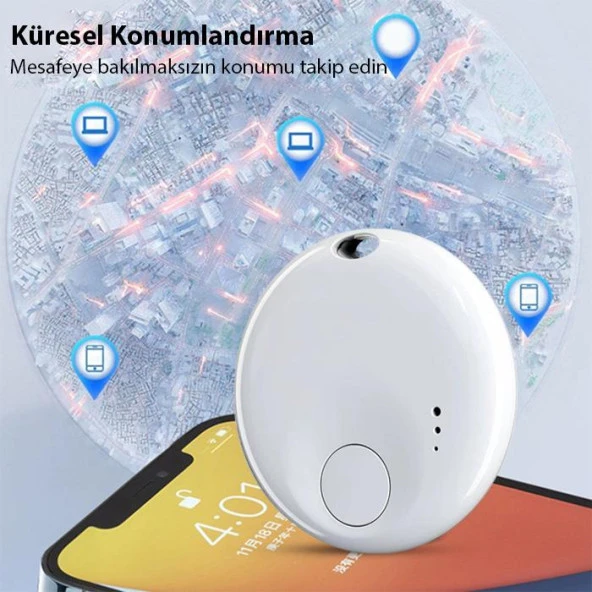 Polham Apple Lisanslı Akıllı Takip ve Kayıp Cihazı Air Tag Kedi Köpek Araç Bavul Kayıp Bulma Cihazı - 3
