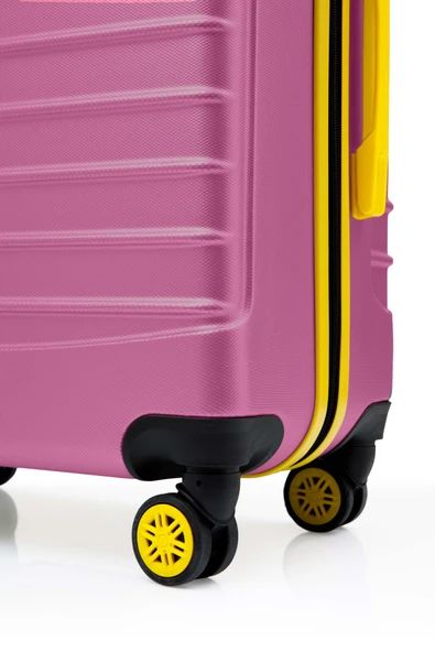 Orta Boy Valiz 4x2 Teker Pembe 1168 - Resim 6