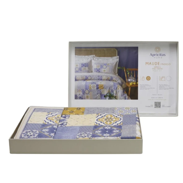 Apricitas Home Maude Tek Kişilik Pike Takımı Indigo - 3