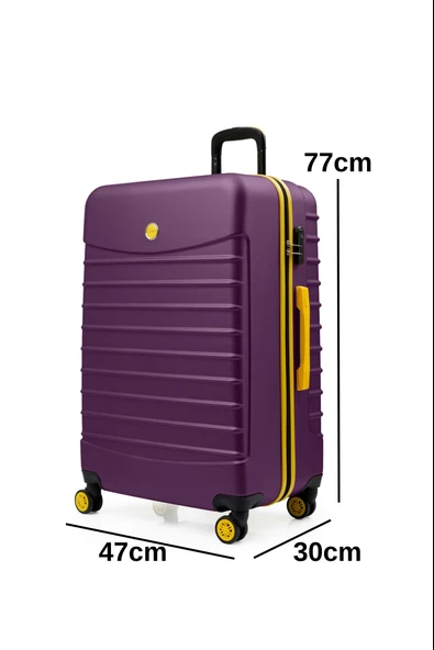 Büyük Boy Valiz 4x2 Teker Mor 1168 - Resim 2