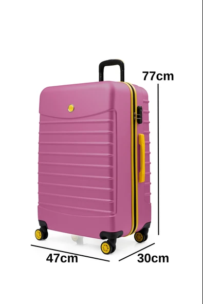 Büyük Boy Valiz 4x2 Teker Pembe 1168 - 2