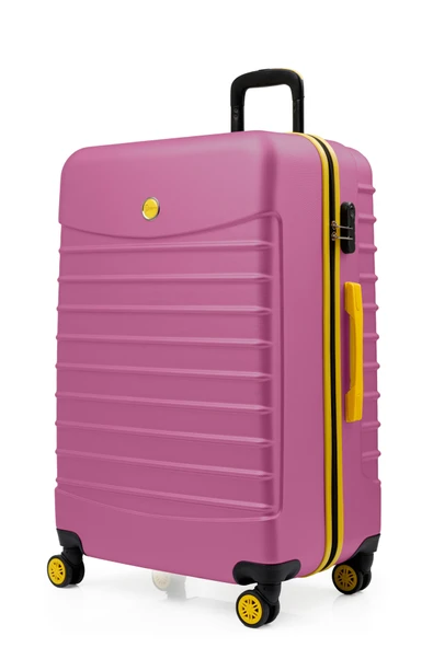 Büyük Boy Valiz 4x2 Teker Pembe 1168