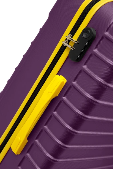 Büyük Boy Valiz 4x2 Teker Mor 1168 - Resim 7
