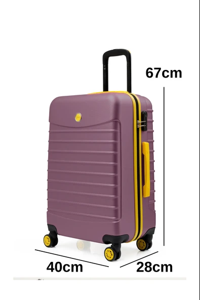 Orta Boy Valiz 4x2 Teker Rose 1168 - Resim 4