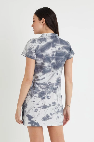 Kadın Batik Yıkamalı Elbise  Siyah - 4