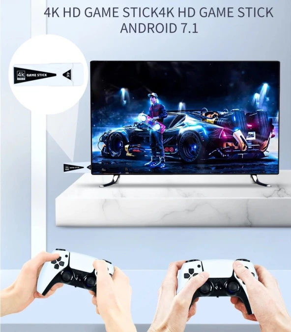 BYOZTEK GT68 Game TV Stick Android TV Stick 4K ULTRA HD 10000+ Games Retro  2.4G Wireles Android 7.1 - 5