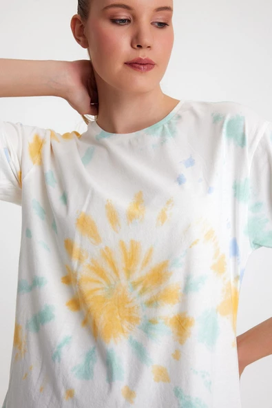 Kadın Batik Yıkamalı Oversize Yeşil - 10