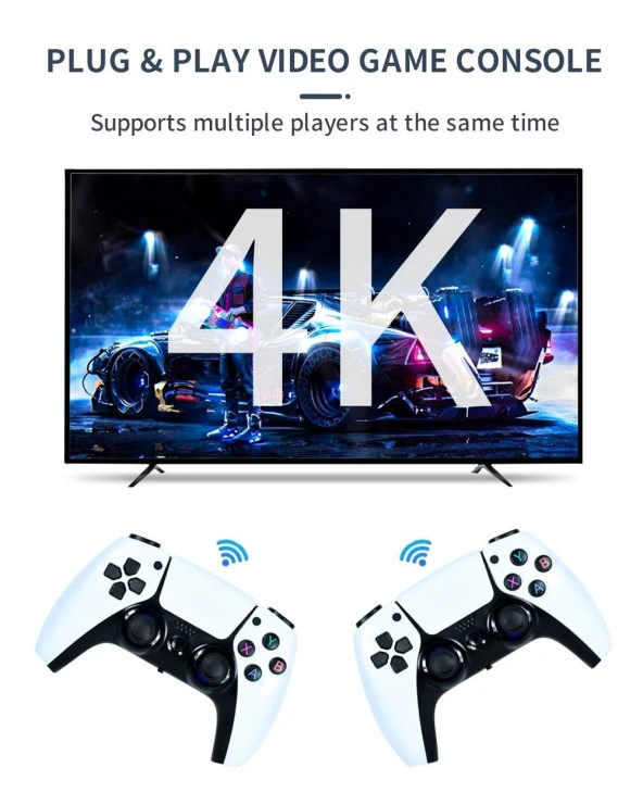 DOREKA GT68 Game TV Stick Android TV Stick 4K ULTRA HD 10000+ Games Retro 2.4G Wireles Android 7.1 - 4