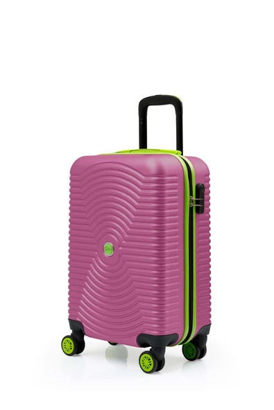 2'li Valiz Seti Büyük Boy - Kabin Boy Pembe 1169 - Resim 7