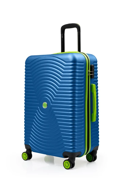 Orta Boy Valiz 4x2 Teker Mavi 1169 - Resim 1