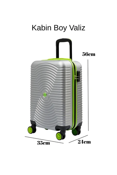 Kabin Boy Valiz 4x2 Teker Gri 1169 - Resim 4