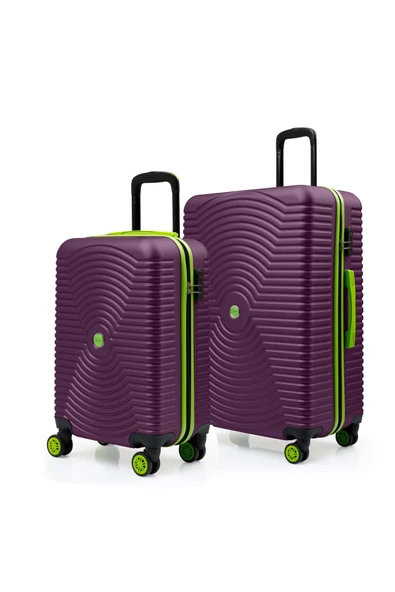 2'li Valiz Seti Büyük Boy - Kabin Boy Mor 1169 ürün görseli