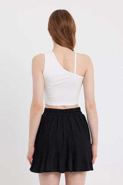 Kadın Askılı Crop Kaşkorse   Ekru - 4