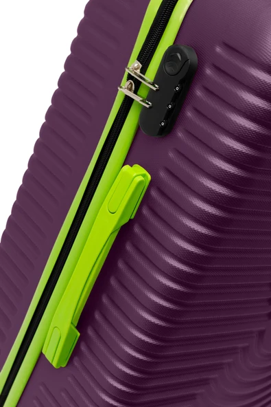 2'li Valiz Seti Büyük Boy - Kabin Boy Mor 1169 - Resim 10