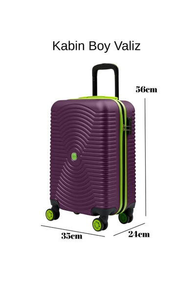 Kabin Boy Valiz 4x2 Teker Mor 1169 - Resim 4