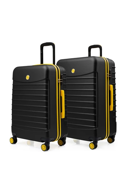 2'li Valiz Seti Büyük Boy - Orta Boy Siyah 1168 ürün görseli 1
