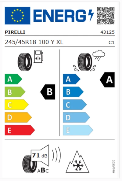 Pirelli Cinturato All Season SF3 245/45R18 100Y XL M+S 3PMSF Oto 4 Mevsim Lastiği (Üretim Yılı: 2024) 4lü Set (4 Adet set olarak satılır) - Resim 3