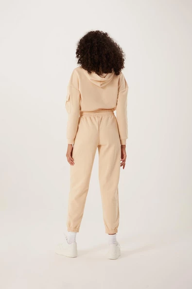 Kadın Sweat Eşofman Takımı Bej - 5