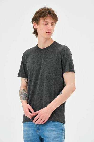 Erkek %100 Pamuk Regular Kalıp 5 li T-Shirt Paketi Beyaz - 4