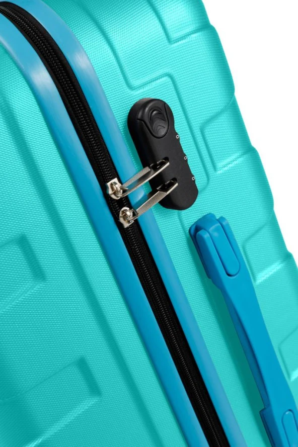 2'li Valiz Seti Büyük Boy - Kabin Boy Su Yeşili 1167 - Resim 5