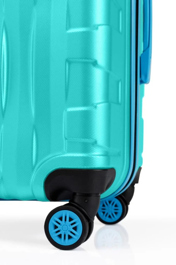 2'li Valiz Seti Büyük Boy - Kabin Boy Su Yeşili 1167 - Resim 7