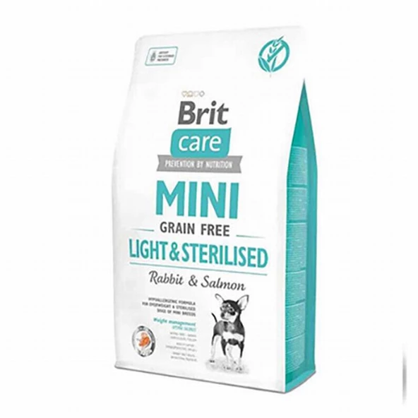 Brit Care Mini Light Sterilised Tavşan ve Somonlu Tahılsız Kısırlaştırılmış Köpek Maması 2 Kg