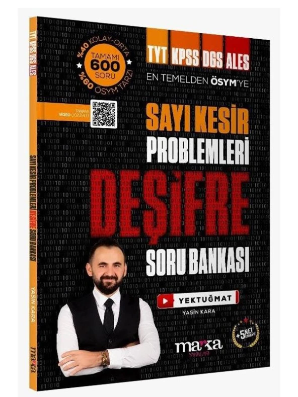 YKS TYT KPSS DGS ALES Sayı Kesir Problemleri Deşifre Soru Bankası Video Çözümlü Marka Yayınları
