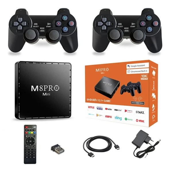 BYOZTEK M8 PRO MINI 4K 8K 10 K ULTRA HD+HDR Android Tv 5G 12.1+Game WIFI HDMI  Retro 10000+ Game BOX