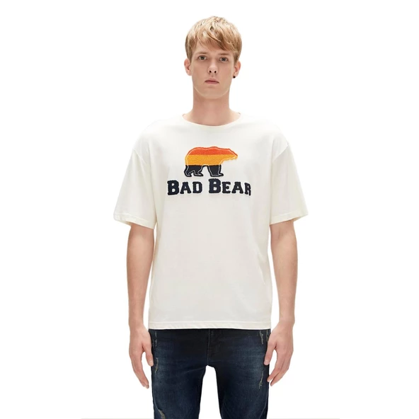 Bad Bear 23.01.07.027 Tripart T-Shirt Beyaz