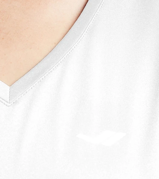 Lescon 24S-2208-24B Kadın V Yaka Kısa Kollu T-shirt - 4