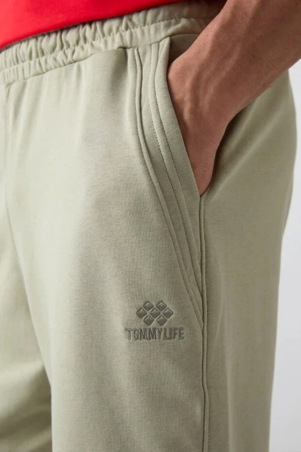 TOMMY LIFE Çağla Pamuklu Kalın Yumuşak Dokulu Comfort Fit Basic Erkek Şort - 81260 - Resim 4