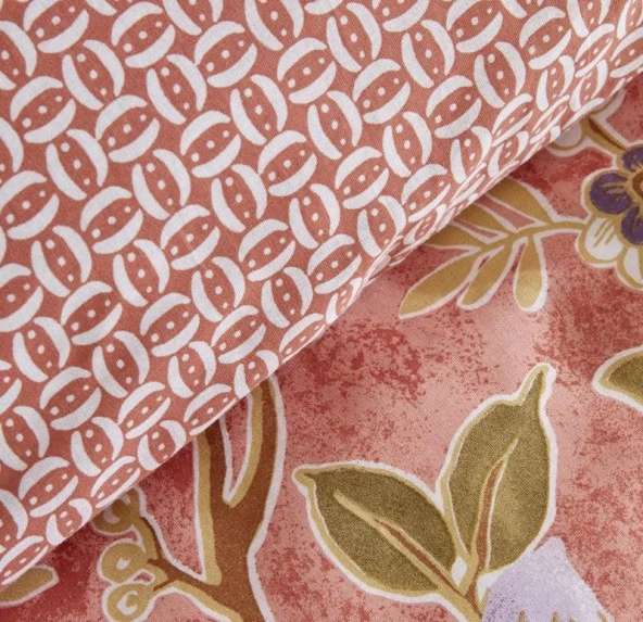 Karacahome Pasares Pembe %100 Pamuk Tek Kişilik Nevresim Takımı - 5