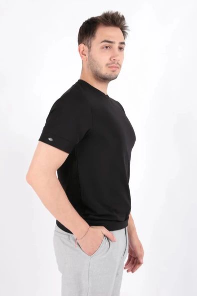 Cazador B.Yaka K.Kol  Erkek T-shirt 4127 Siyah - 4