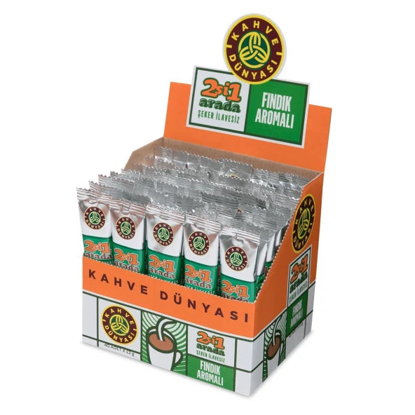 Kahve Dünyası 2si1 Arada Fındık Aromalı Kahve  40 x 12 gr