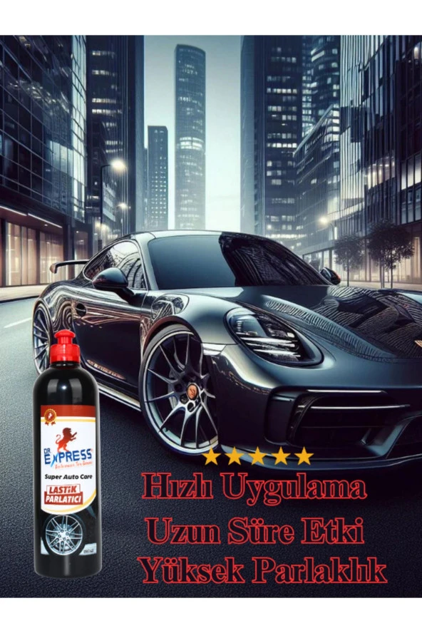 Drexpress Lastik Parlatıcı 500 Ml, Oto Lastik Parlatıcı 500 ml Parlatma Uygulama Süngeri - 2