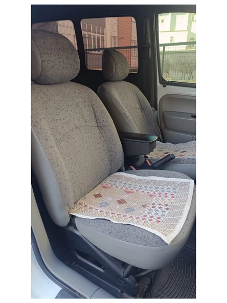 Drexpress Lastikli Üniversal Tüm Araçlar Için Oto Koltuk Kılıfı Hasır Koruyucu Terletme Yapmaz 3 Parça Desen Değişkendir - 2