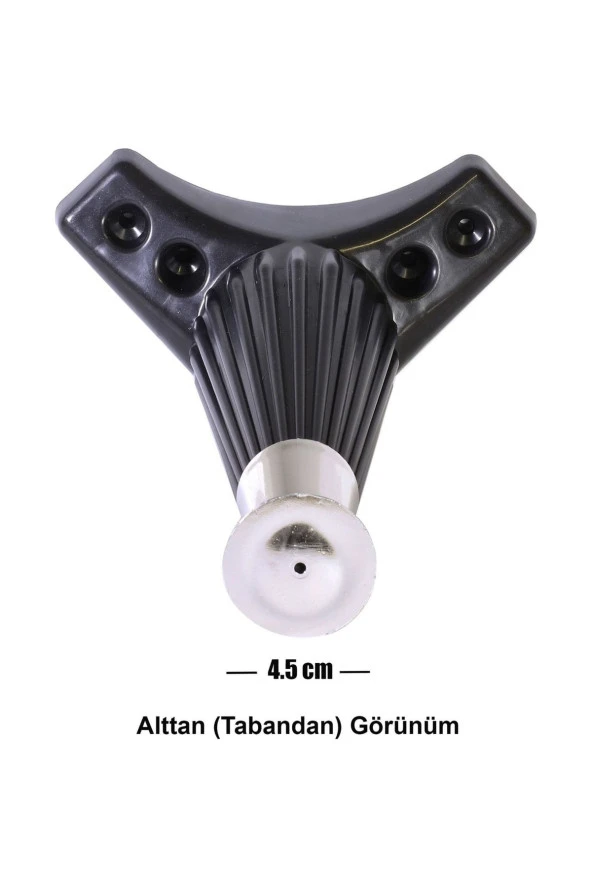 Mobilya- Tv Ünitesi- Komidin -sehpa Ayağı Wetra Siyah Krom 12 Cm 4 Adet - Resim 2