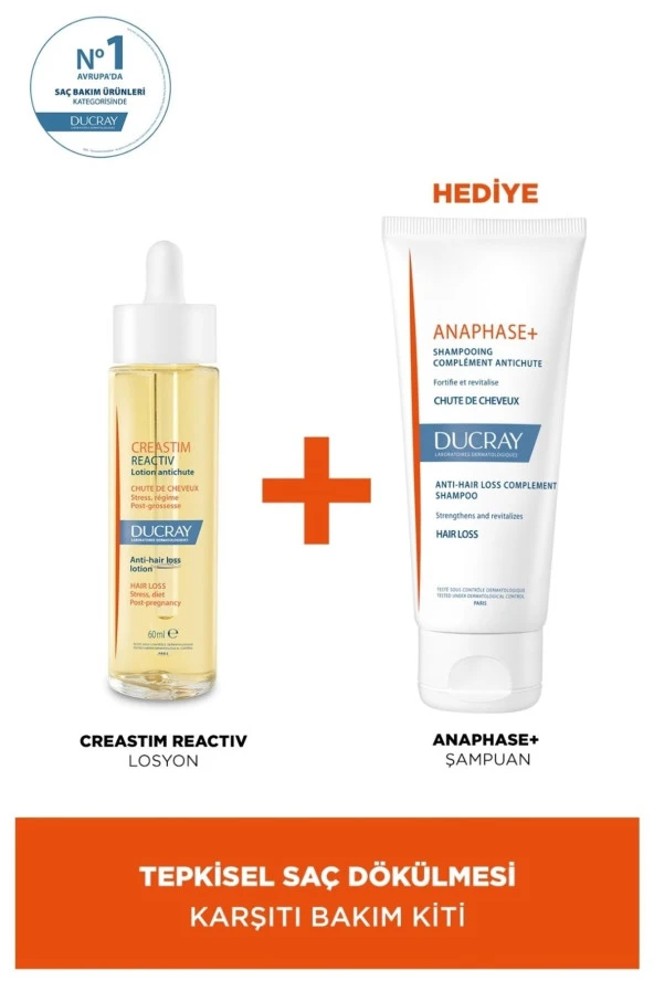 Ducray Creastim Reactiv Losyon 60 ml + Anaphase Şampuan 100 ml HEDİYE!