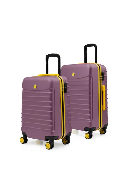 2'li Valiz Seti Orta Boy - Kabin Boy Rose 1168 - Resim 2