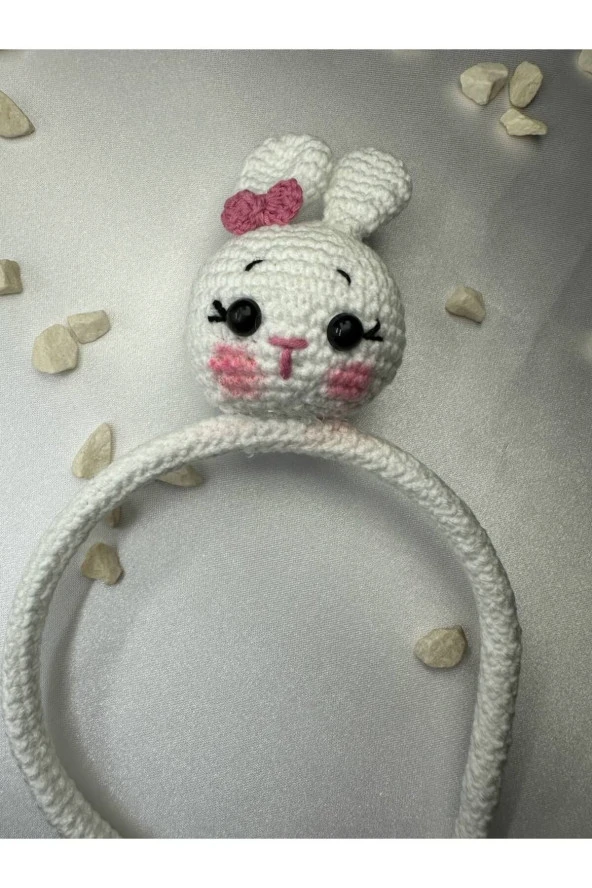 Amigurumi Sevimli Tavşan Kız Çocuk Tacı